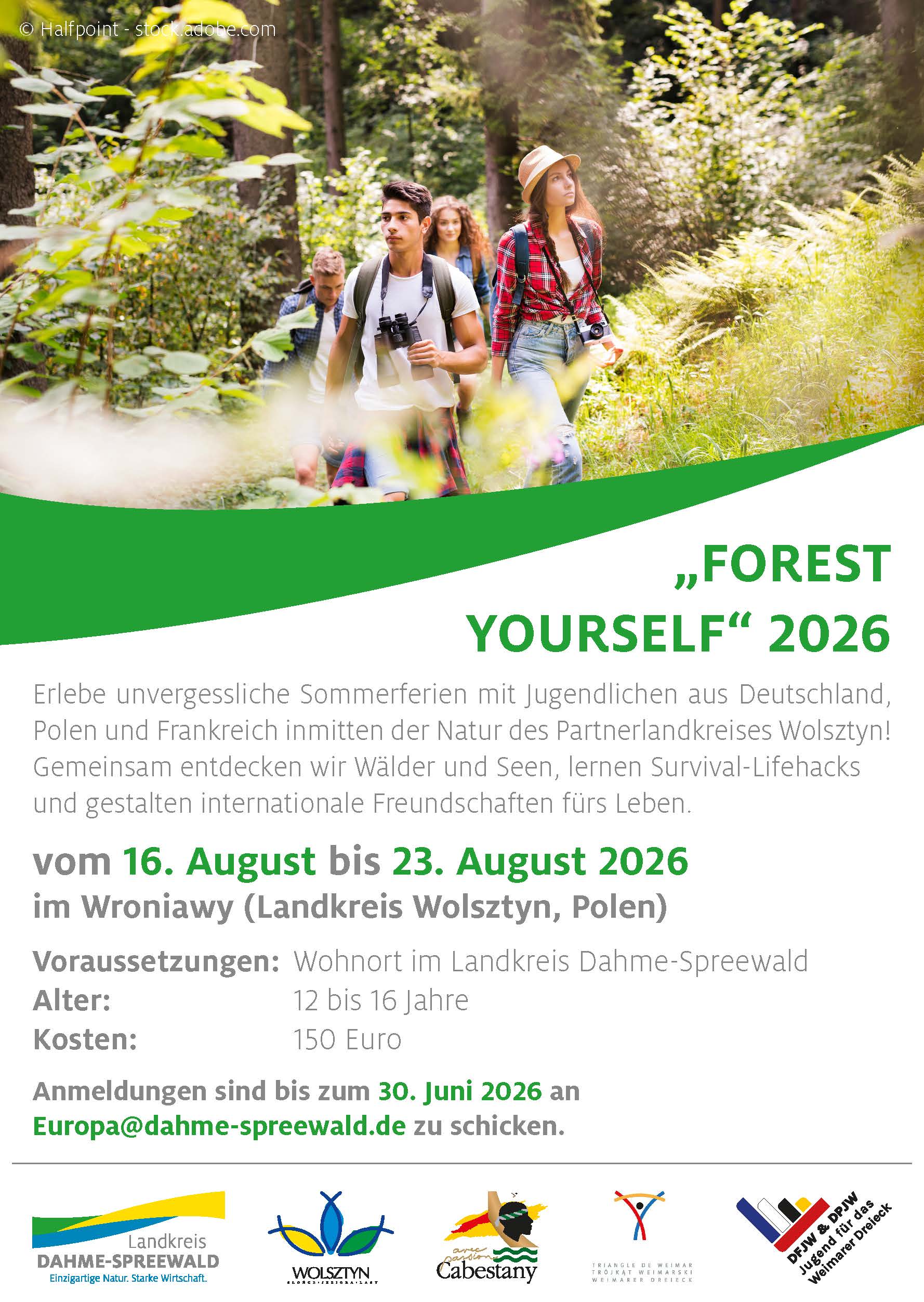 „Forest Yourself“: Internationale Jugendbegegnung in Polen während der Sommerferien